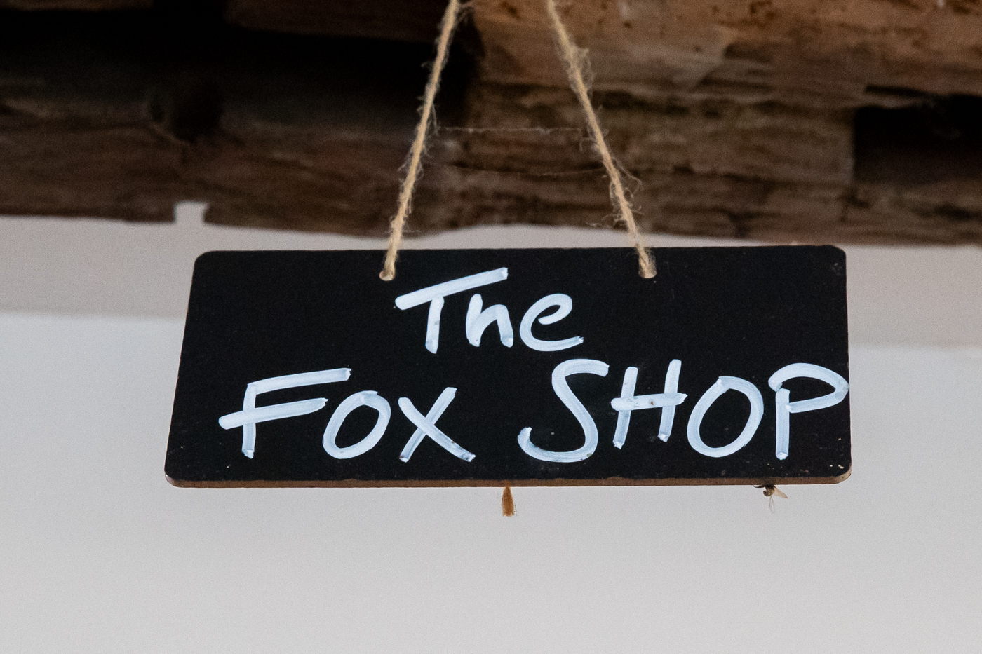 The Fox Shop sign